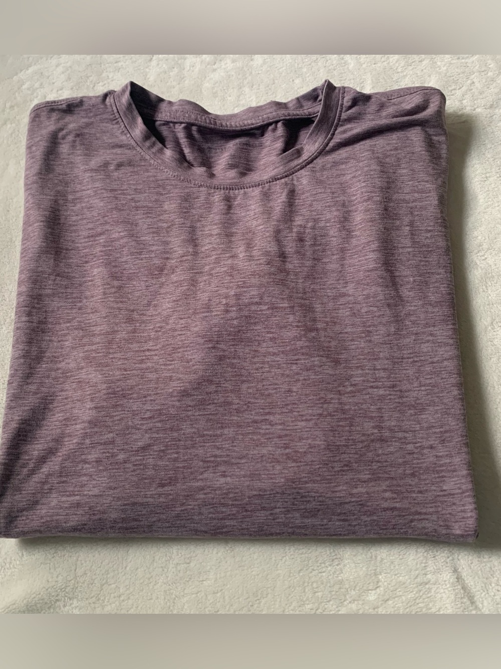 7 Diamonds Heathered Purple Short Sleeve Crew Tee Size Large